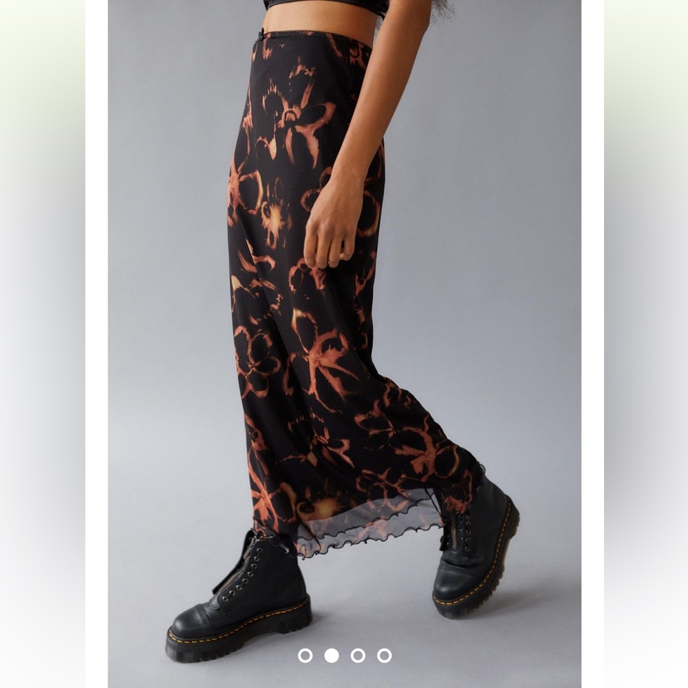 UO Wave Maxi Mesh Skirt